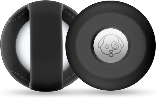 Airtag Holder for Dog Collars - Silicone Case Cover Compatible with Apple Airtags for 0.8-1.2 Inch Cat and Pet Collar Harness Loops