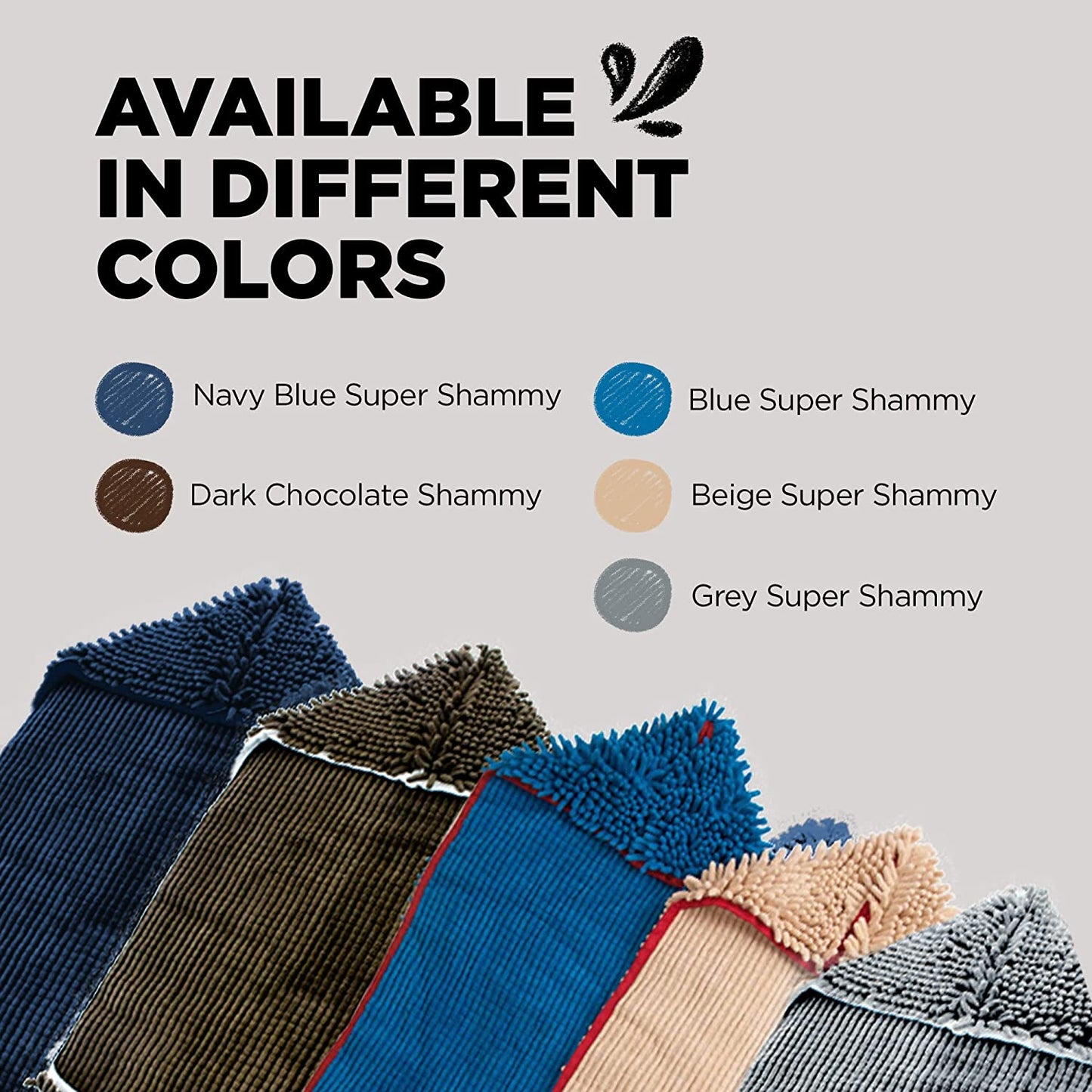Soggy Doggy Super Shammy Microfiber Chenille Towel for Efficient Dog Drying and Paw Cleaning - Fast Drying with Convenient Hand Pockets (Gray, 31” x 14”)